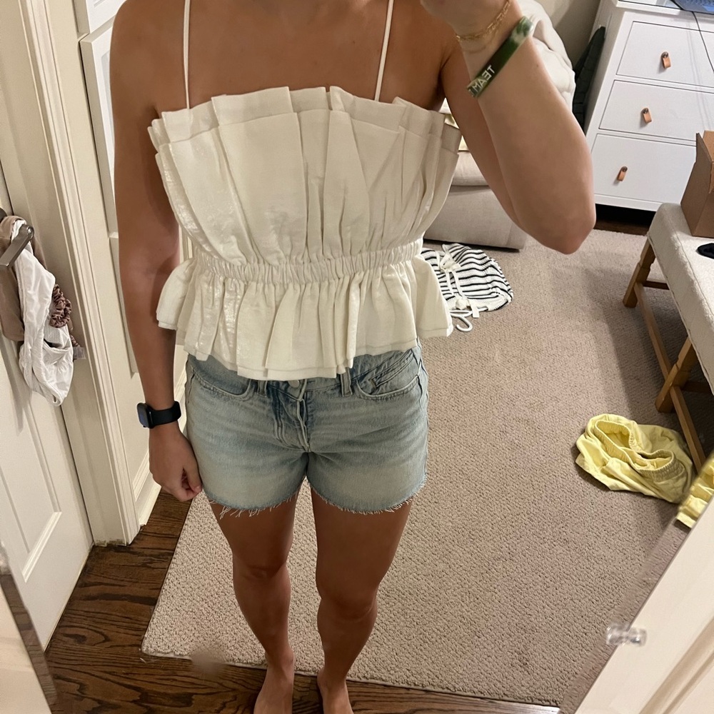Endless Rose White Ruffle Top